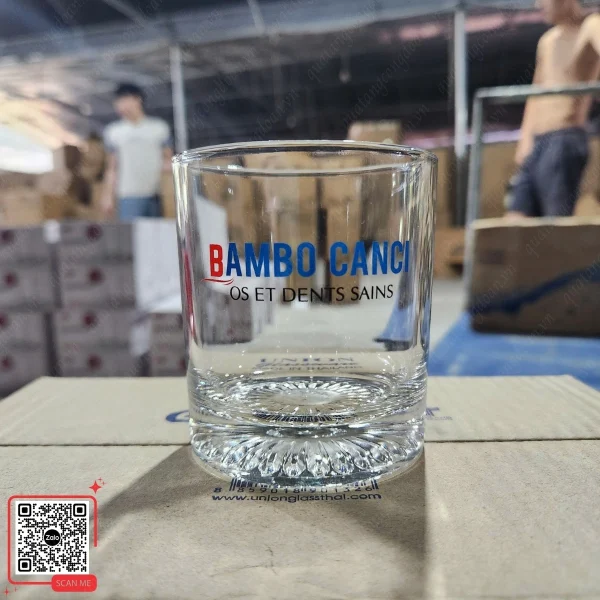 Bộ 6 Cốc Thủy Tinh In Logo Công Ty Bambo Canci 6 Cốc thủy tinh 300ml in logo Bambo Canci