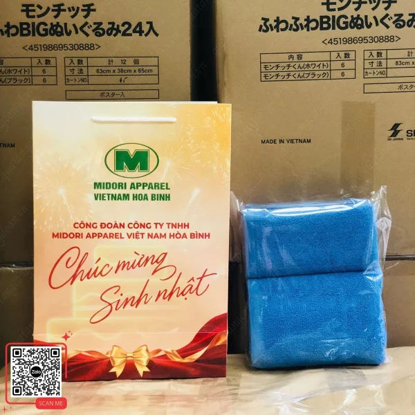 Set 2 Khăn Quà Sinh Nhật Cho Công Nhân Viên 5 Khăn tặng công nhân công đoàn Midori Việt Nam chúc mừng sinh nhật