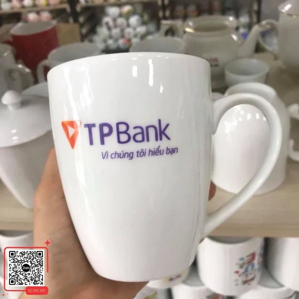Ly Sứ Quà Tặng Ngân Hàng 5 Ly sứ in logo TPBank