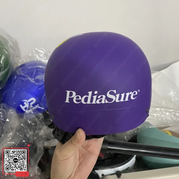 Mũ Bảo Hiểm Trẻ Em In Logo PediaSure 4 Mũ bảo hiểm bé in logo PediaSure màu tím