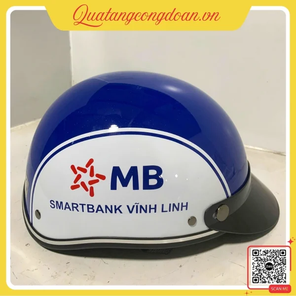 Mũ bảo hiểm in logo MBBank chi nhánh Vĩnh Linh