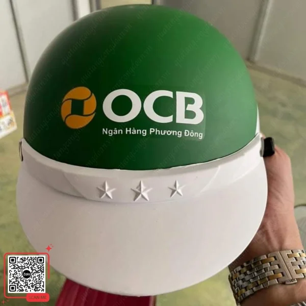 Mũ Bảo Hiểm In Logo Ngân Hàng Theo Yêu Cầu 3 Mũ bảo hiểm in logo ngân hàng OCB