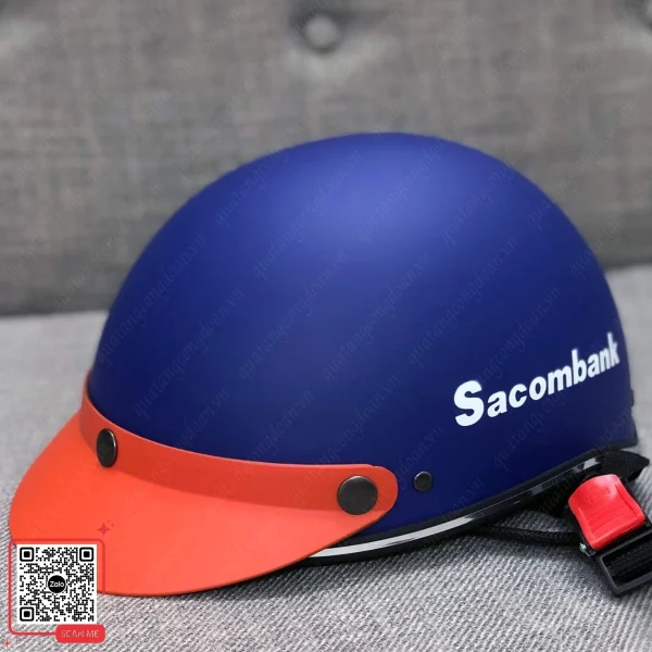 Mũ Bảo Hiểm In Logo Ngân Hàng Theo Yêu Cầu 8 Mũ bảo hiểm in logo Sacombank giá rẻ