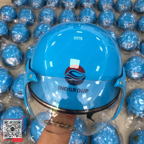 Mũ Bảo Hiểm Màu Xanh Dương In Logo Tập Đoàn INOGROUP 3 Mũ bảo hiểm trẻ em in logo Tập đoàn Inogroup màu xanh dương