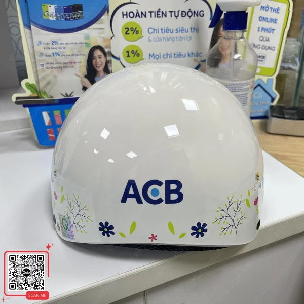 Mũ Bảo Hiểm Trẻ Em In Logo Ngân Hàng ACB 4 Mũ bảo hiểm trẻ em ngân hàng ACB