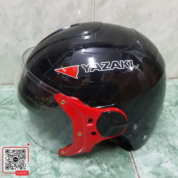Mũ Bảo Hiểm 3/4 In Logo Công Đoàn Yazaki Quảng Ninh 4 Nón bảo hiểm 3/4 đầu Yazaki đen đỏ