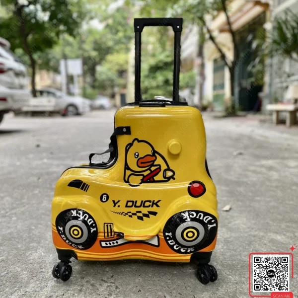 Vali Kéo Trẻ Em Ngồi Được Yellow Duck 5 Vali kéo hình xe ô tô Yellow Duck trẻ em ngồi được