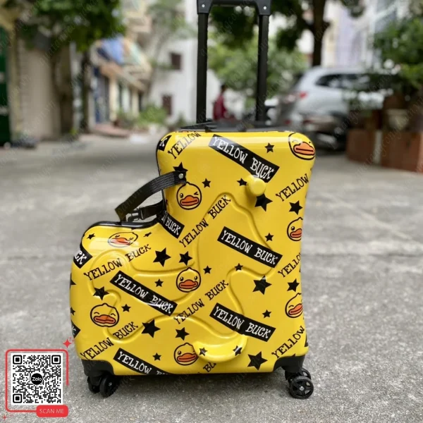 Vali Kéo Trẻ Em Ngồi Được Yellow Duck 4 Vali trẻ em in hình vịt vàng ngôi sao Yellow Duck ngồi được