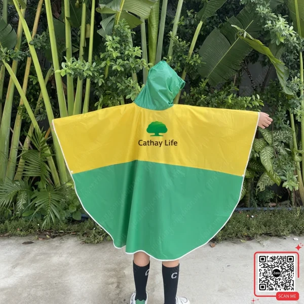 Áo Mưa Trẻ Em In Logo Cathay Life 6 Xưởng in áo mưa trẻ em in logo Cathay Life