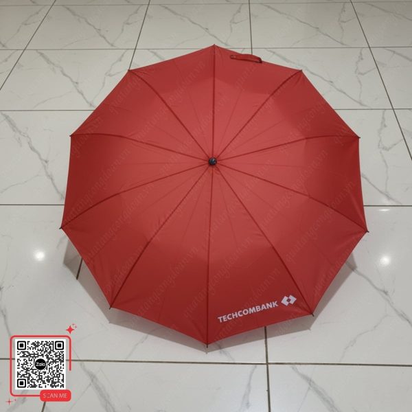 Ô Cầm Tay In Logo Ngân Hàng Techcombank 6 ô gấp in logo Techcombank đỏ