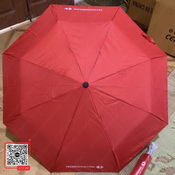 Ô Cầm Tay In Logo Ngân Hàng Techcombank 5 Ô cầm tay màu đỏ in logo ngân hàng Techcombank
