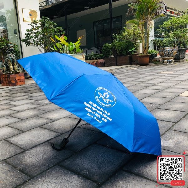 Ô Cầm Tay Màu Xanh Dương Đại Hội Chi Bộ Trường Học 4 Ô gấp cầm tay in logo đại hội chi bộ màu xanh dương