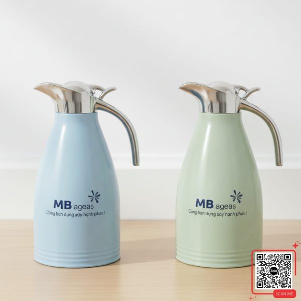 Phích Giữ Nhiệt In Logo MB Ageas 3 Quà tặng khách hàng bảo hiểm MB Ageas phích giữ nhiệt