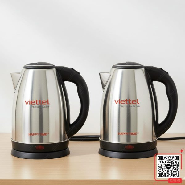Ấm Siêu Tốc In Logo Viettel 4 Quà tặng khách hàng Viettel ấm siêu tốc