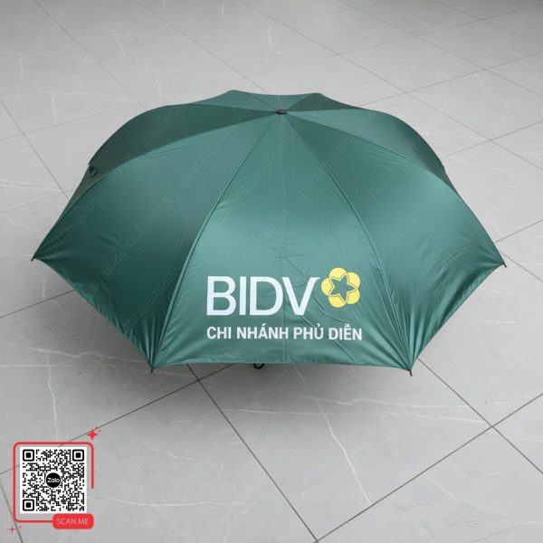 Ô Cầm Tay In Logo Ngân Hàng BIDV Chi Nhánh Phú Diễn 3 Quà tặng ngân hàng BIDV ô cầm tay xanh in logo chi nhánh