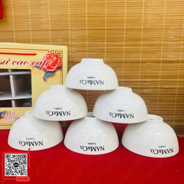 Set 6 Bát Trắng In Logo Công Ty Nam&Co 3 Set 6 bát Bát Tràng gốm sứ cao cấp