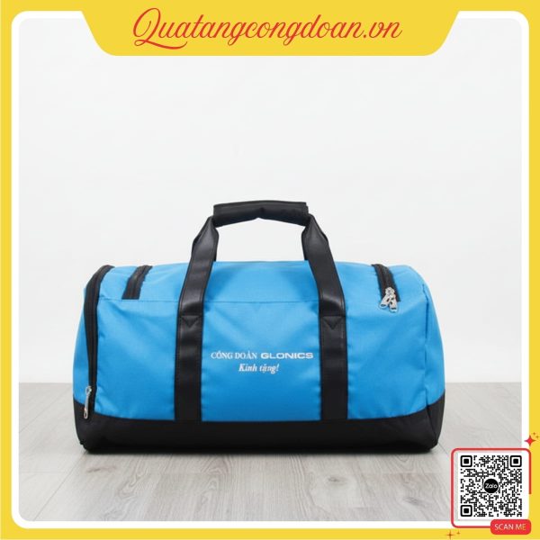Túi du lịch xanh đen in logo Công đoàn Glonics