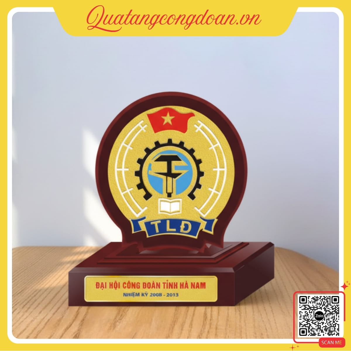 bieu-trung-go-dong-dai-hoi-cong-doan-tinh-ha-nam Biểu trưng gỗ đồng Đại hội Công đoàn tỉnh Hà Nam
