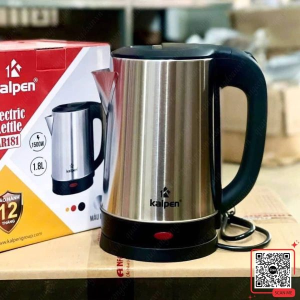 Ấm Siêu Tốc Inox Kalpen Dung Tích 1.8L 4 Ấm đun nước siêu tốc Kalpen inox dung tích lớn chất lượng cao