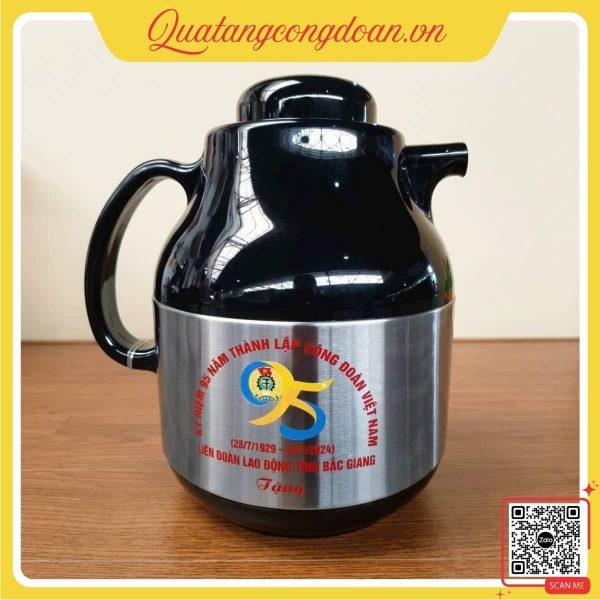 Ấm siêu tốc quà tặng thành lập Công đoàn tỉnh Bắc Giang in logo theo yêu cầu