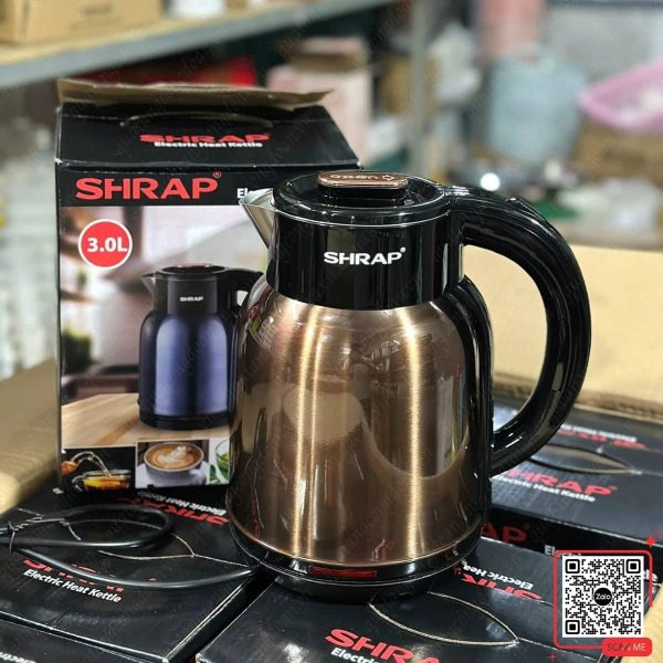 Ấm Siêu Tốc Shrap 3L Đủ Màu 4 Ấm đun nước Sharp 3L màu vàng gold