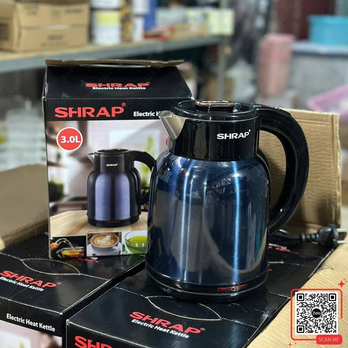 am-sieu-toc-sharp-3l-mau-xanh Ấm đun nước Sharp 3L màu xanh