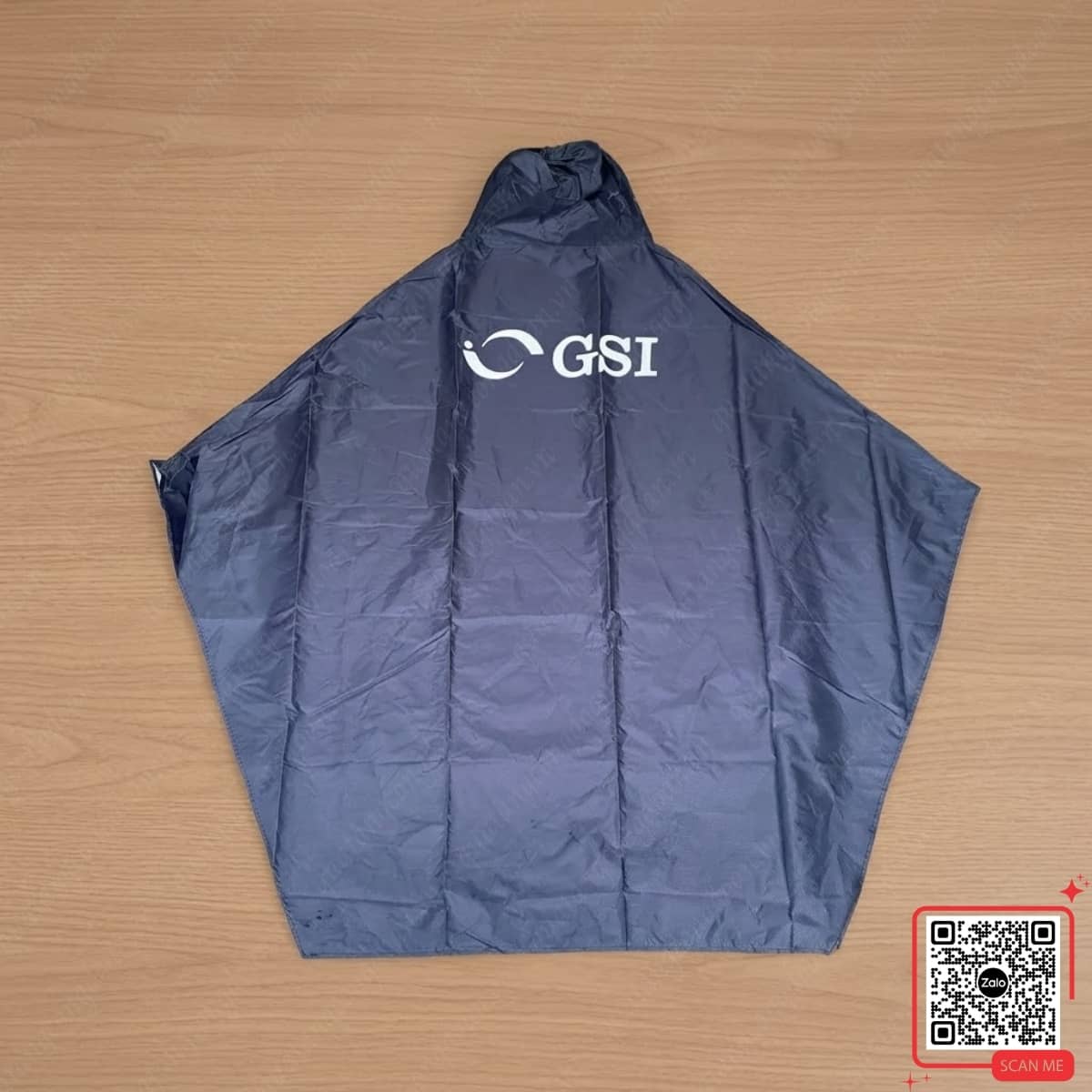 Áo mưa cánh dơi in logo công ty GSI
