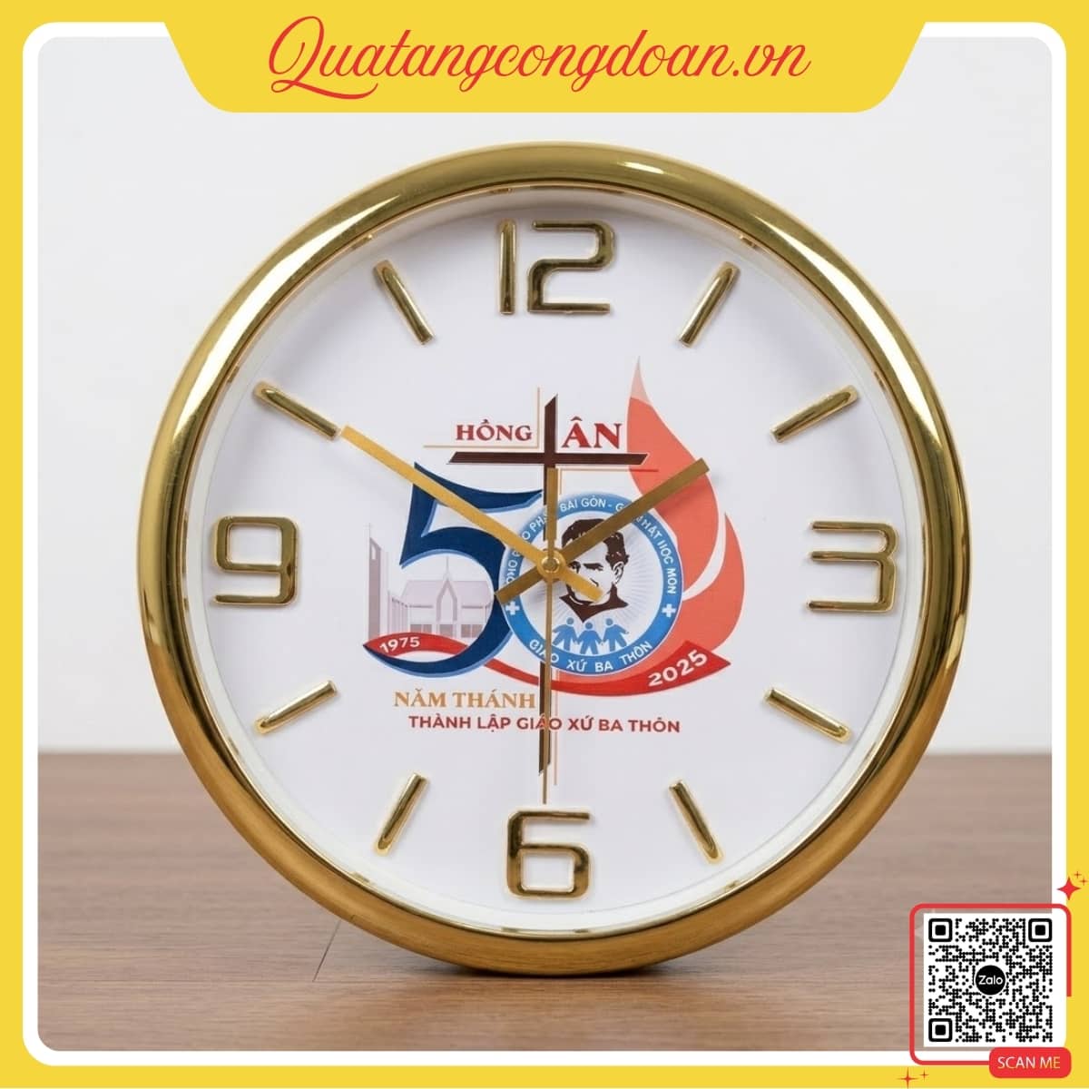 dong-ho-treo-tuong-ky-niem-50-nam-thanh-lap-giao-xu Đồng hồ treo tường kỷ niệm 50 năm thành lập Giáo xứ