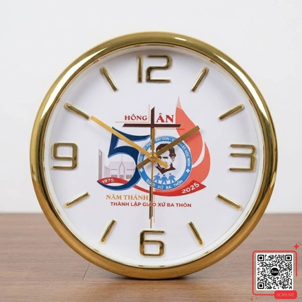 Đồng Hồ Kỷ Niệm 50 Năm Thành Lập Giáo Sứ Hồng Ân 3 Đồng hồ treo tường lưu niệm 50 năm thành lập Giáo xứ