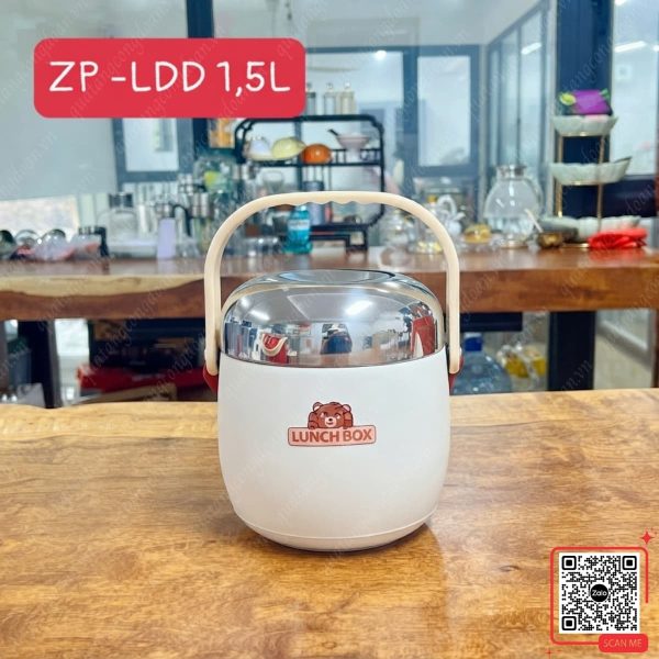 Hộp Cơm Giữ Nhiệt 1 Ngăn Loại 1.5L 3 hop com giu nhiet 1 ngan in logo lam qua tang