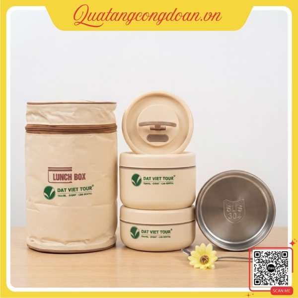 Hộp Cơm Giữ Nhiệt Lunchbox In Logo Đất Việt Tour