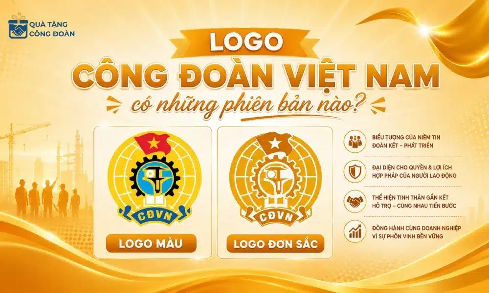 Logo Công đoàn Việt Nam - Hình Ảnh, Ý Nghĩa & File Vector 4 Các phiên bản logo Công đoàn Việt Nam